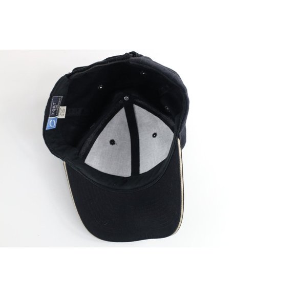 Vintage Distressed Spell Out WLQR 1470 Sports Radio The Ticket Hat Cap Black - Picture 6 of 7